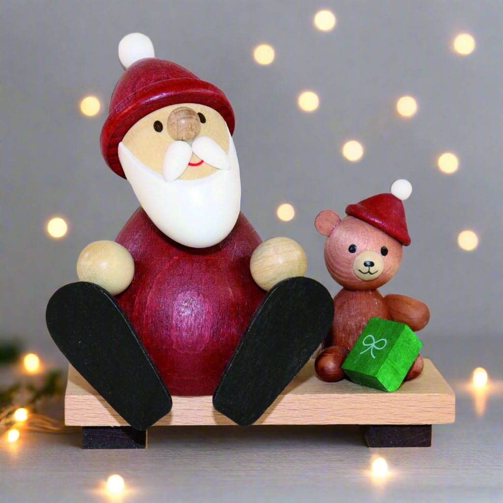 Weihnachtsmann Collectibles - Santa with Teddy Bear